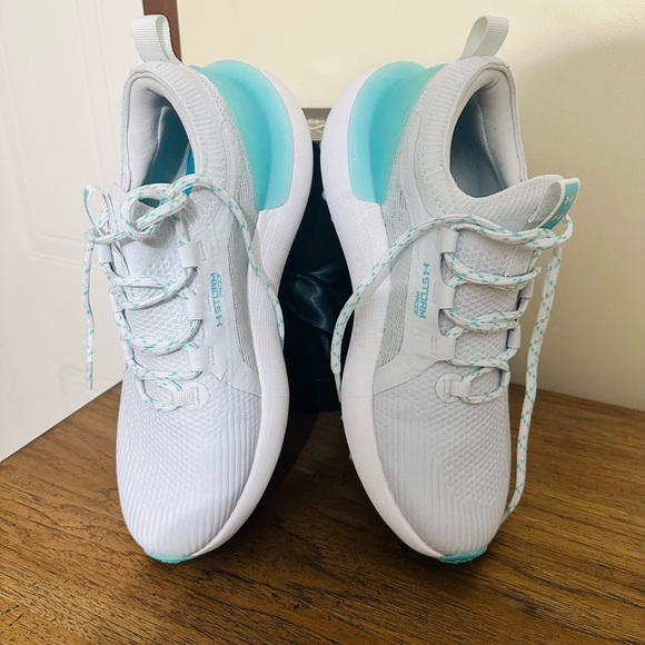 Under Armour Women's Gray and Teal Athletic Shoes - Picture 2 of 5